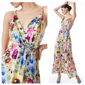 ALICE + OLIVIA Samantha Wrap Belted Maxi Dress